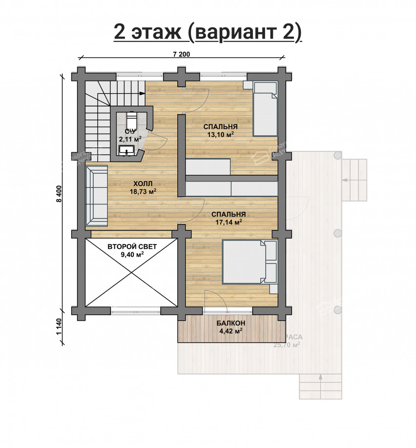 Дом из бревна VZ-110